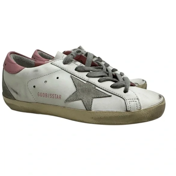 Golden Goose Women's Super Star Sneakers White Light Pink NIB - Picture 6 of 16